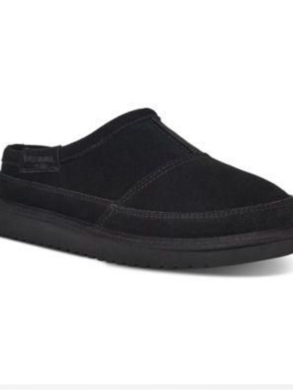 #916 Koolaburra Women’s Deckers Outdoor Black Slip-On Suede Loafer